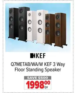 2001 Audio Video Q7METAB/WA/W KEF 3 Way Floor Standing Speaker offer