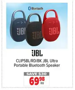 2001 Audio Video CLIP5BL/RD/BK JBL Ultra Portable Bluetooth Speaker offer