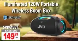 2001 Audio Video SPPA15BT Illuminated 120W Portable Wireless Boom Box offer
