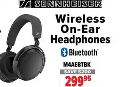 2001 Audio Video M4AEBTBK SENNHEISER Wireless On-Ear Headphones offer