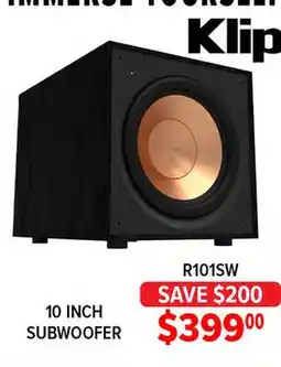 2001 Audio Video R101SW Klipsch 10 INCH SUBWOOFER offer