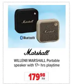 2001 Audio Video WILLENII MARSHALL Portable speaker with 17+ hrs playtime offer