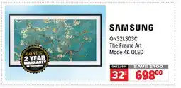 2001 Audio Video SAMSUNG The Frame Art Mode 4K QLED offer