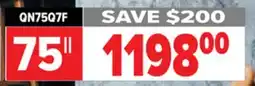 2001 Audio Video SAMSUNG 75 QLED 4K TIZEN OS SMART TV offer