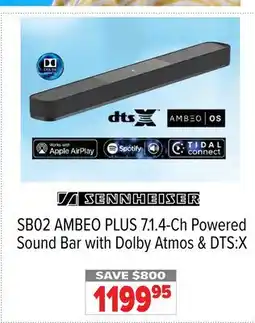 2001 Audio Video AMBEO PLUS 7.1. 4-Ch Powered Sound Bar with Dolby Atmos offer