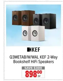 2001 Audio Video Q3METAB/W/WAL KEF 2-Way Bookshelf HiFi Speakers offer