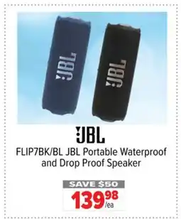 2001 Audio Video FLIP7BK/BL JBL Portable Waterproof and Drop Proof Speaker offer
