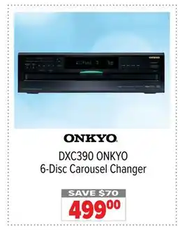 2001 Audio Video DXC390 ONKYO 6-Disc Carousel Changer offer