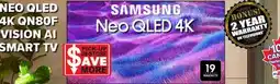 2001 Audio Video QN55QN80F - 55 NEO QLED 4K TIZEN OS SMART offer
