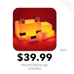 GameStop Minecraft: Baby Fox Light by Paladone offer