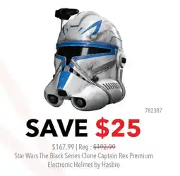 GameStop Star Wars The Black Series Clone Captain Rex Premium Electronic Helmet by Hasbro offer