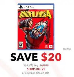 GameStop PS5 BORDERLANDS 4 offer