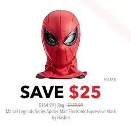 GameStop Marvel Legends Series Spider-Man Electronic Expressive Mask by Hasbro offer