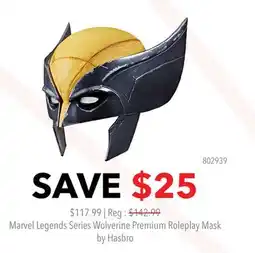 GameStop Marvel Legends Series Wolverine Premium Roleplay Mask by Hasbro offer