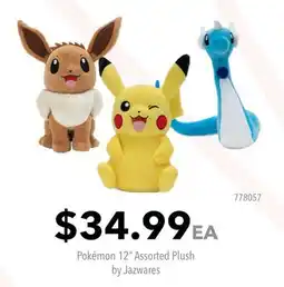GameStop Pokémon 12 Assorted Plush by Jazwares offer