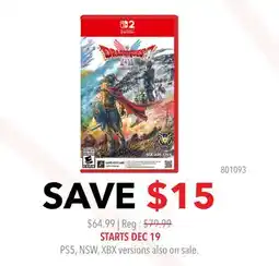 GameStop Dragon Quest offer