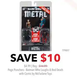GameStop Page Punchers Batman Who Laughs & Red Death with Comic by McFarlene Toys offer