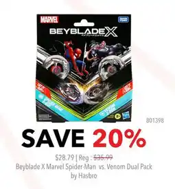 GameStop Beyblade X Marvel Spider-Man vs. Venom Dual Pack by Hasbro offer