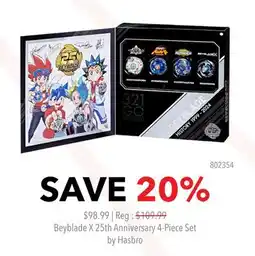 GameStop Beyblade X 25th Anniversary 4-Piece Set by Hasbro offer