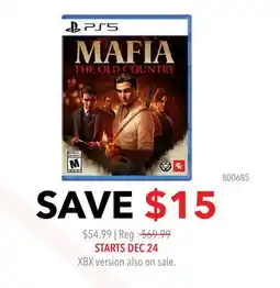 GameStop Mafia The Old Country PS5 offer