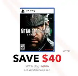 GameStop METAL GEAR SOLID offer
