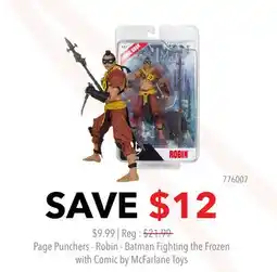 GameStop Page Punchers - Robin - Batman Fighting the Frozen with Comic by McFarlane Toys offer