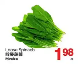 T&T Supermarket LOOSE SPINACH offer