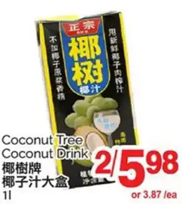 T&T Supermarket COCONUT TREE COCONUT DRINK offer