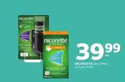 Rexall NICORETTE QuickMist or Gum 105' s offer