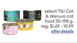 Petsmart Select Tiki cat & Weruva cat food offer
