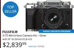 Vistek X-T5 Mirrorless Camera Kit – Silver with XF 16-50mm f/2.8-4.8 offer