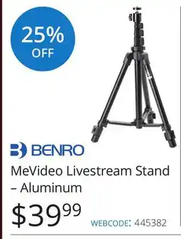 Vistek BENRO MeVideo Livestream Stand - Aluminum offer
