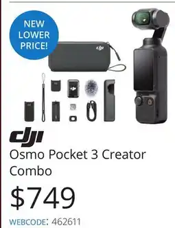 Vistek Osmo Pocket 3 Creator Combo offer