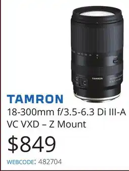Vistek 18-300mm f/3.5-6.3 Di III-A VC VXD – Z Mount offer