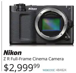 Vistek Nikon Z R Full-Frame Cinema Camera offer