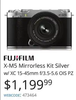 Vistek FUJIFILM X-M5 Mirrorless Kit Silver w/ XC 15-45mm f/3.5-5.6 OIS PZ offer