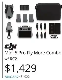 Vistek DJI Mini 5 Pro Fly More Combo w/RC2 offer