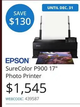Vistek SureColor P900 17 Photo Printer offer