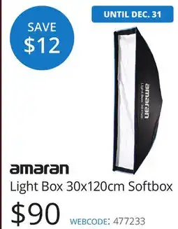Vistek Amaran Light Box 30x120cm Softbox offer