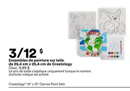 Michaels Ensembles de peinture sur toile de 25,4 cm x 25,4 cm de Creatology offer
