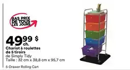 Michaels Chariot à roulettes de 5 tiroirs de Simply Tidy offer