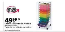 Michaels Chariot à roulettes de 10 tiroirs de Simply Tidy offer