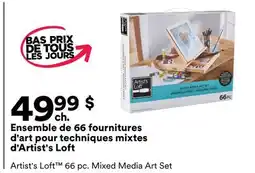 Michaels Ensemble de 66 fournitures d'art pour techniques mixtes d'Artist's Loft offer