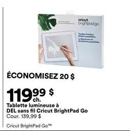 Michaels Tablette lumineuse à DEL sans fil Cricut BrightPad Go offer