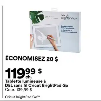 Michaels Tablette lumineuse à DEL sans fil Cricut BrightPad Go offer