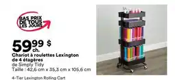 Michaels Chariot à roulettes Lexington de 4 étagères de Simply Tidy offer