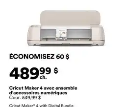 Michaels Cricut Maker 4 avec ensemble d'accessoires numériques offer