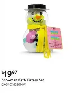 Walmart Snowman Bath Fizzers Set offer