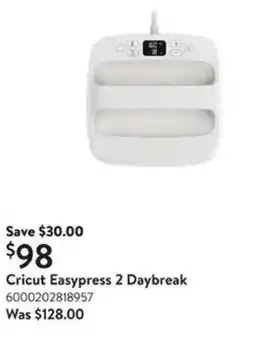 Walmart Cricut Easypress 2 Daybreak offer