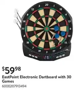 Walmart EastPoint Electronic Dartboard with 30 Games offer